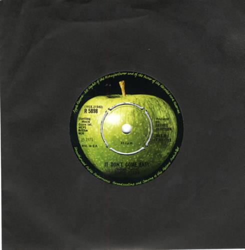 Ringo Starr It Don't Come Easy - 2nd - 4pr 7" vinyl single (7 inch record / 45) UK RIN07IT239645