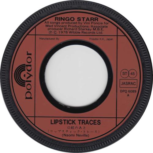 Ringo Starr Lipstick Traces 7" vinyl single (7 inch record / 45) Japanese RIN07LI740202