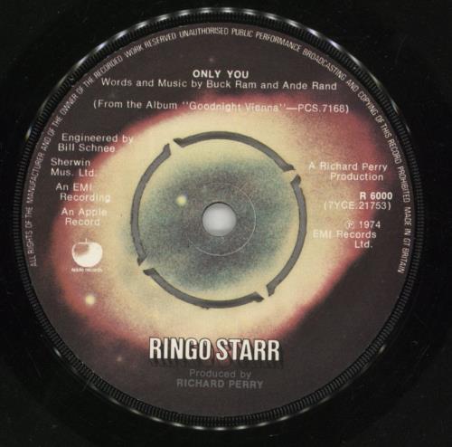 Ringo Starr Only You - P/S 7" vinyl single (7 inch record / 45) UK RIN07ON54382