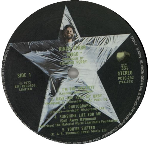Ringo Starr Ringo - Contract Pressing vinyl LP album (LP record) UK RINLPRI382379