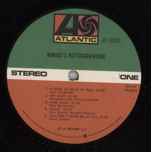 Ringo Starr Ringo's Rotogravure vinyl LP album (LP record) US RINLPRI451701