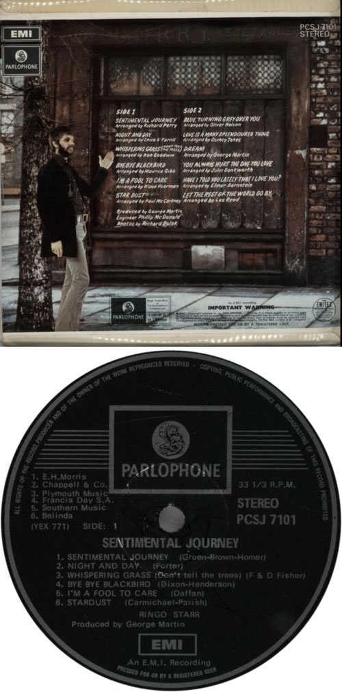 Ringo Starr Sentimental Journey - 1st vinyl LP album (LP record) South African RINLPSE613367