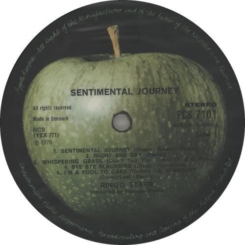 Ringo Starr Sentimental Journey vinyl LP album (LP record) Danish RINLPSE679950