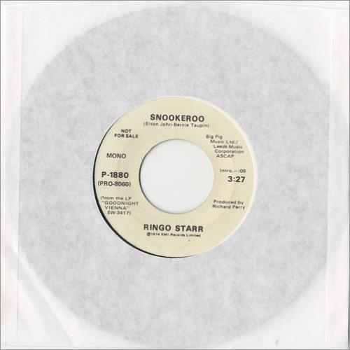 Ringo Starr Snookeroo 7" vinyl single (7 inch record / 45) US RIN07SN181632