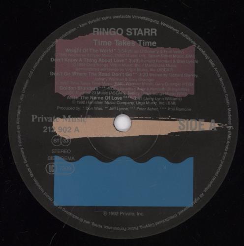 Ringo Starr Times Takes Time - VG vinyl LP album (LP record) German RINLPTI892769