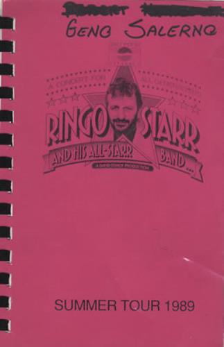 Ringo Starr Tour Itinerary & Pass book UK RINBKTO357322