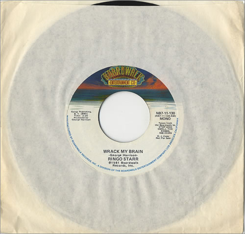 Ringo Starr Wrack My Brain 7" vinyl single (7 inch record / 45) US RIN07WR485628
