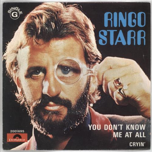 Ringo Starr You Don't Know Me At All 7" vinyl single (7 inch record / 45) Portuguese RIN07YO727708