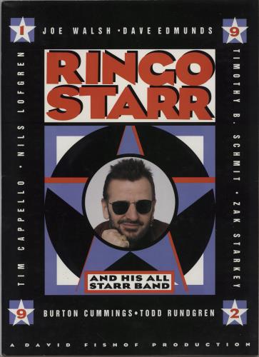 Ringo Starr 1992 Tour Programme tour programme UK RINTRTO756757