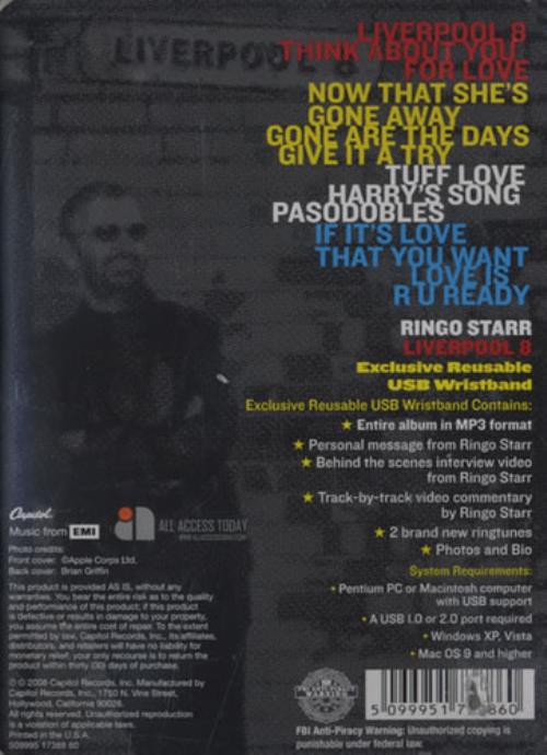 Ringo Starr Liverpool 8 + Press Release US CDROM (431851)