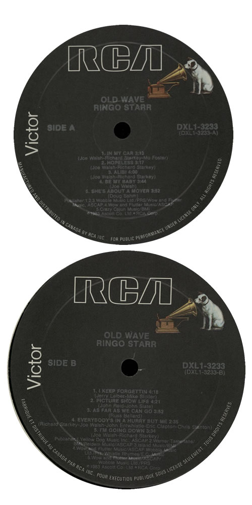Ringo Starr Old Wave Canadian vinyl LP album (LP record