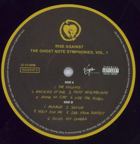 Rise Against The Ghost Note Symphonies, Vol. 1 vinyl LP album (LP record) UK X1SLPTH829929