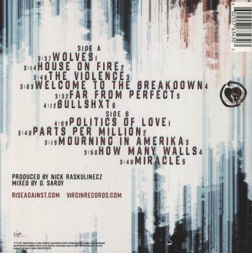 Rise Against Wolves - 180gm Vinyl vinyl LP album (LP record) UK X1SLPWO788067