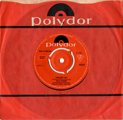 Rita Pavone Sunshine Boy 7" vinyl single (7 inch record / 45) UK R6T07SU576026
