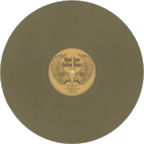 Rival Sons Hollow Bones - Gold - Autographed vinyl LP album (LP record) UK R9VLPHO691226