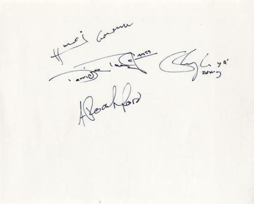 Roachford Autographed Sheet memorabilia UK ROAMMAU545787