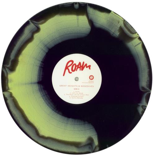 Roam Great Heights & Nosedives - Black with Yellow Swirl Vinyl vinyl LP album (LP record) UK YPBLPGR865313