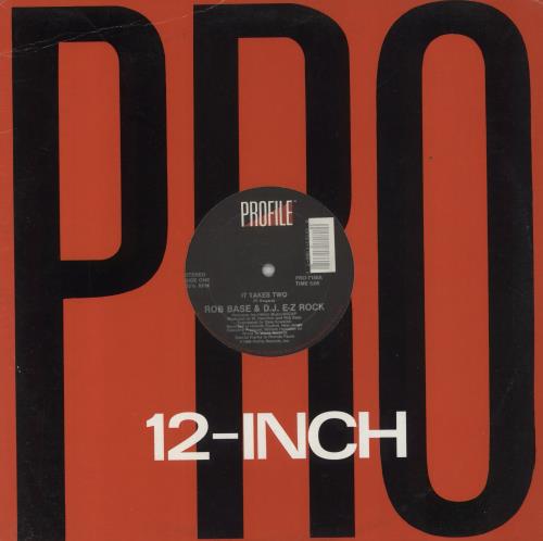 Rob Base & DJ E-Z Rock It Takes Two 12" vinyl single (12 inch record / Maxi-single) US EZB12IT855432