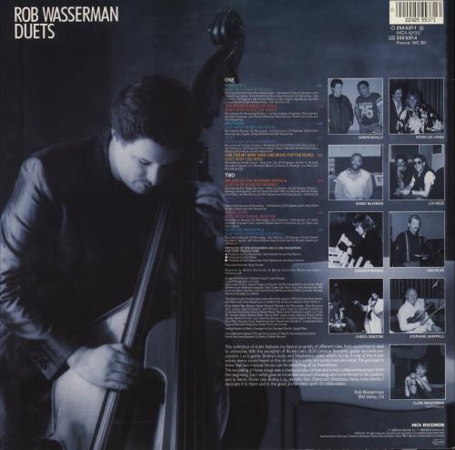 Rob Wasserman Duets vinyl LP album (LP record) German RBWLPDU783678