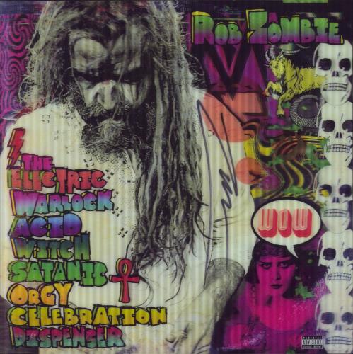Rob Zombie The Electric Warlock Acid Witch Satanic Orgy Celebration Dispenser - Autographed memorabilia US RZBMMTH849266