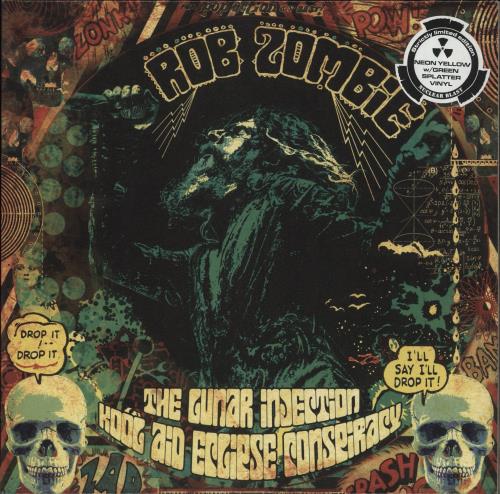 Rob Zombie The Lunar Injection Kool Aid Eclipse Conspiracy - Neon Yellow & Green Splatter Vinyl - Sealed vinyl LP album (LP record) UK RZBLPTH865422