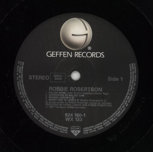 Robbie Robertson Robbie Robertson - Circular Stickered Sleeve vinyl LP album (LP record) UK RRNLPRO741191