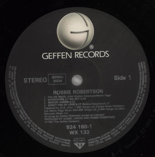 Robbie Robertson Robbie Robertson - Stickered Sleeve - EX vinyl LP album (LP record) UK RRNLPRO679070