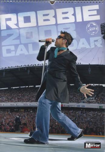 Robbie Williams Calendar 2008 calendar UK RWICACA401218