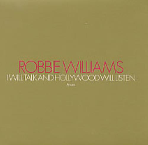 Robbie Williams I Will Talk And Hollywood Will Listen CD single (CD5 / 5") UK RWIC5IW208468