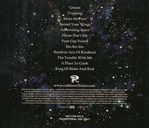 Robbie Williams Intensive Care CD album (CDLP) Korean RWICDIN487733