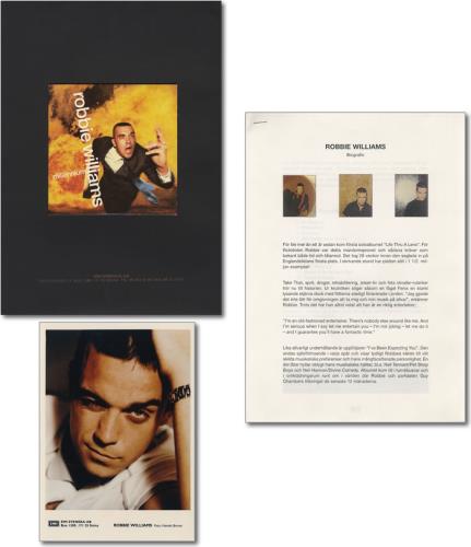 Robbie Williams I've Been Expecting You media press kit Swedish RWIKIIV450922