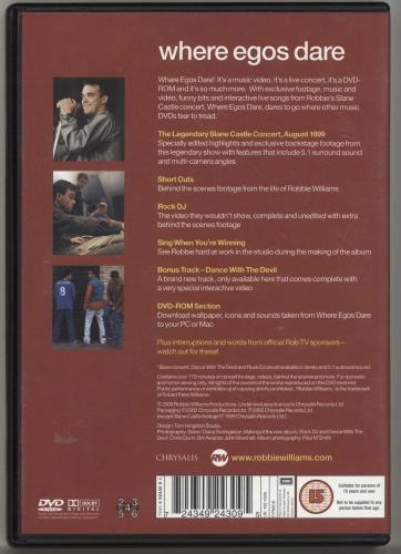 Robbie Williams Where Egos Dare DVD UK RWIDDWH170449