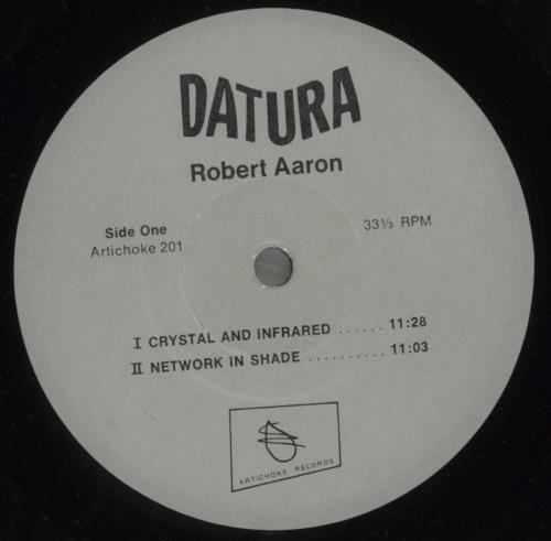 Robert Aaron Datura vinyl LP album (LP record) US 7ZGLPDA857309