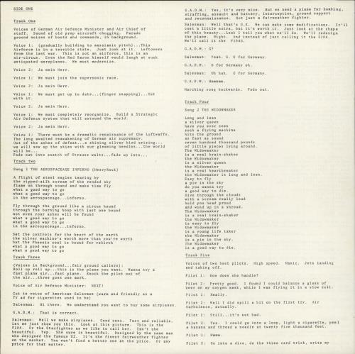 Robert Calvert Captain Lockheed And The Starfighters + Insert vinyl LP album (LP record) US CLVLPCA566483