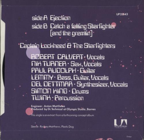 Robert Calvert Ejection - Picture Sleeve 7" vinyl single (7 inch record / 45) UK CLV07EJ588752