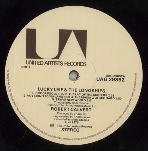 Robert Calvert Lucky Lief And The Longships vinyl LP album (LP record) UK CLVLPLU489707