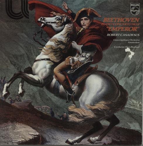 Robert Casadesus Beethoven: Piano Concerto No. 5 "Emperor" vinyl LP album (LP record) UK X5BLPBE665131