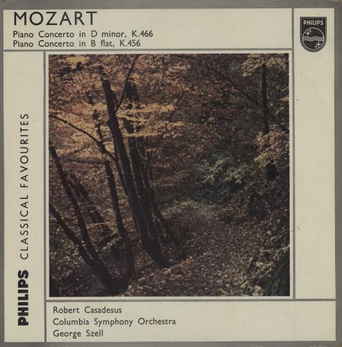 Robert Casadesus Mozart: Piano Concerto In D Minor, K.466 / Piano Concerto In B Flat, K.456 vinyl LP album (LP record) UK X5BLPMO760970