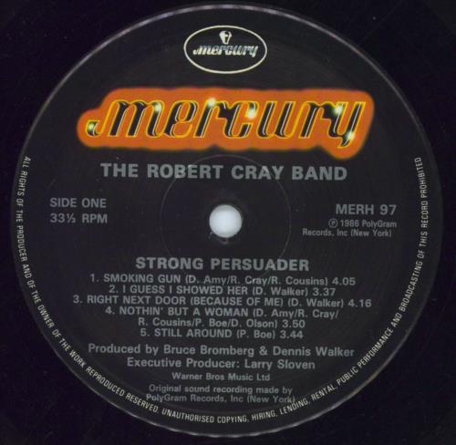 Robert Cray Strong Persuader vinyl LP album (LP record) UK ROCLPST812282