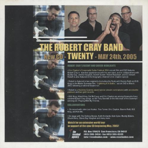 Robert Cray Twenty CD-R acetate UK ROCCRTW326574
