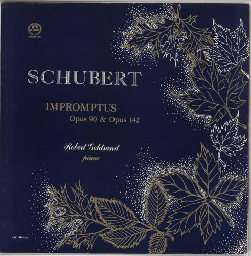 Robert Goldsand Schubert: Impromptus Opus 90 & Opus 142 vinyl LP album (LP record) UK Z3DLPSC724075