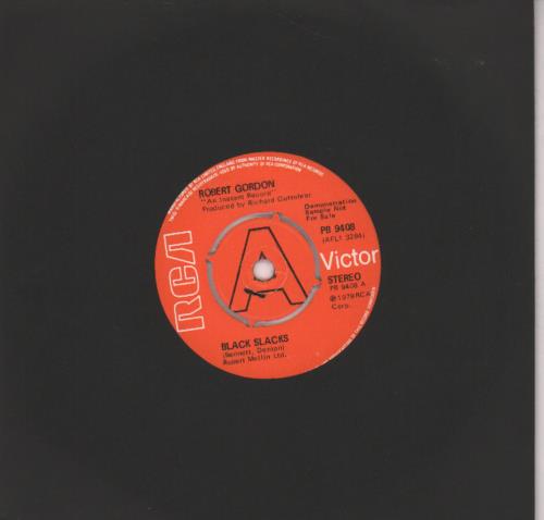 Robert Gordon Black Slacks 7" vinyl single (7 inch record / 45) UK R/N07BL644938