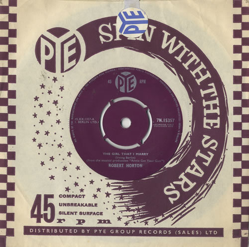 Robert Horton The Girl That I Marry 7" vinyl single (7 inch record / 45) UK HR707TH482743