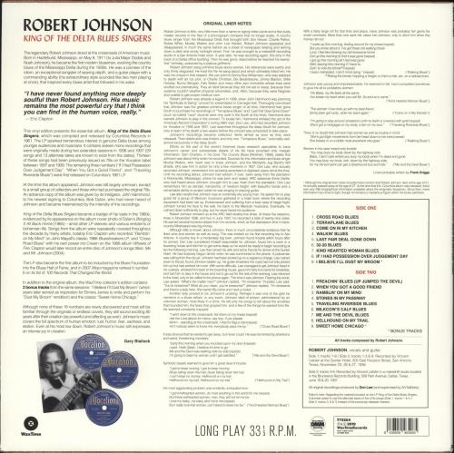 Robert Johnson (30s) King Of The Delta Blues Singers - 180gm vinyl LP album (LP record) UK RJ2LPKI869660
