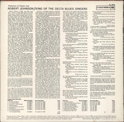 Robert Johnson (30s) King Of the Delta Blues Singers vinyl LP album (LP record) US RJ2LPKI830982