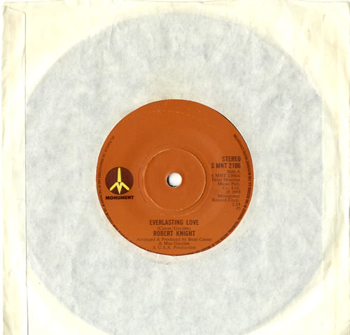 Robert Knight Everlasting Love 7" vinyl single (7 inch record / 45) UK RBP07EV601122