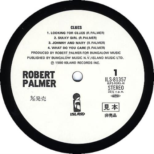 Robert Palmer Clues vinyl LP album (LP record) Japanese PLMLPCL355862