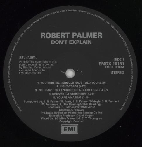 Robert Palmer Don't Explain 2-LP vinyl record set (Double LP Album) UK PLM2LDO523072