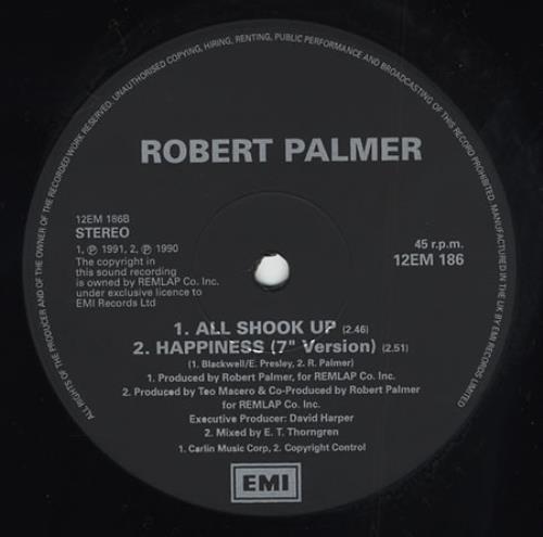 Robert Palmer Happiness - 12" Remix 12" vinyl single (12 inch record / Maxi-single) UK PLM12HA390785