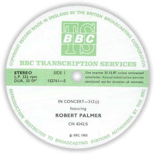 Robert Palmer In Concert 312 vinyl LP album (LP record) UK PLMLPIN424994